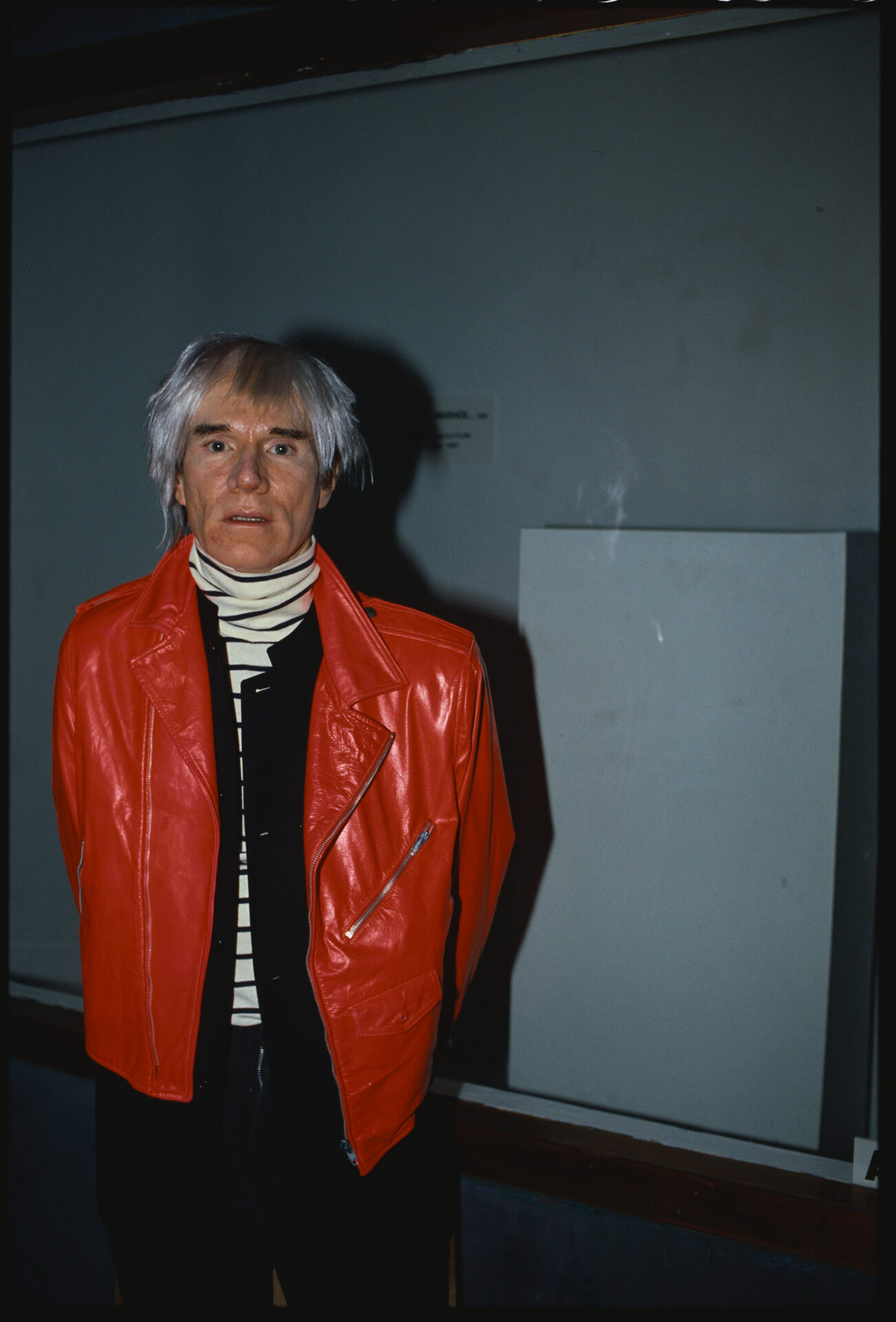 Andy Warhol Wearing Red Jacket