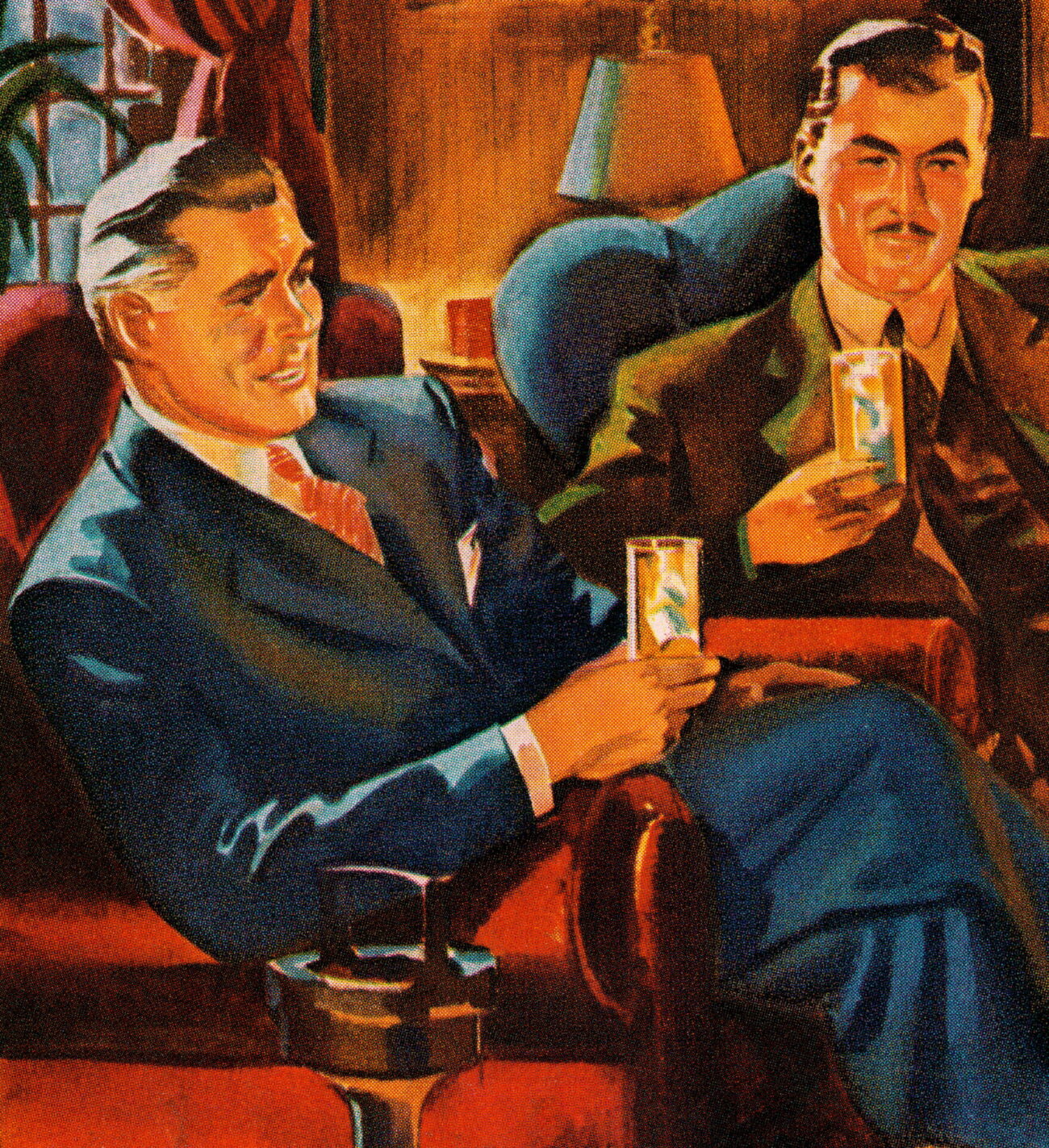 Two Men Having Drinks