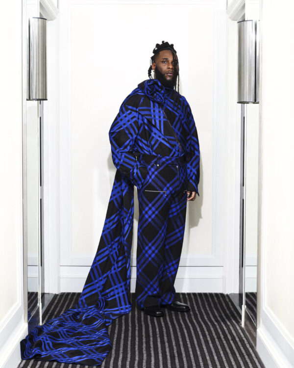 Burna Boy attends the Met with Burberry – Courtesy of Burberry