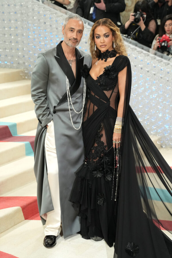 NEW YORK, NEW YORK - MAY 01: Taika Waititi and Rita Ora attend The 2023 Met Gala Celebrating "Karl Lagerfeld: A Line Of Beauty" at The Metropolitan Museum of Art on May 01, 2023 in New York City. (Photo by Sean Zanni/Patrick McMullan via Getty Images)
