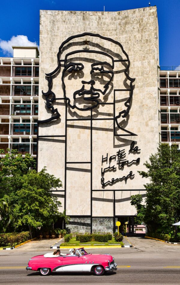 Portret van Che Guevara in Havana, Cuba.