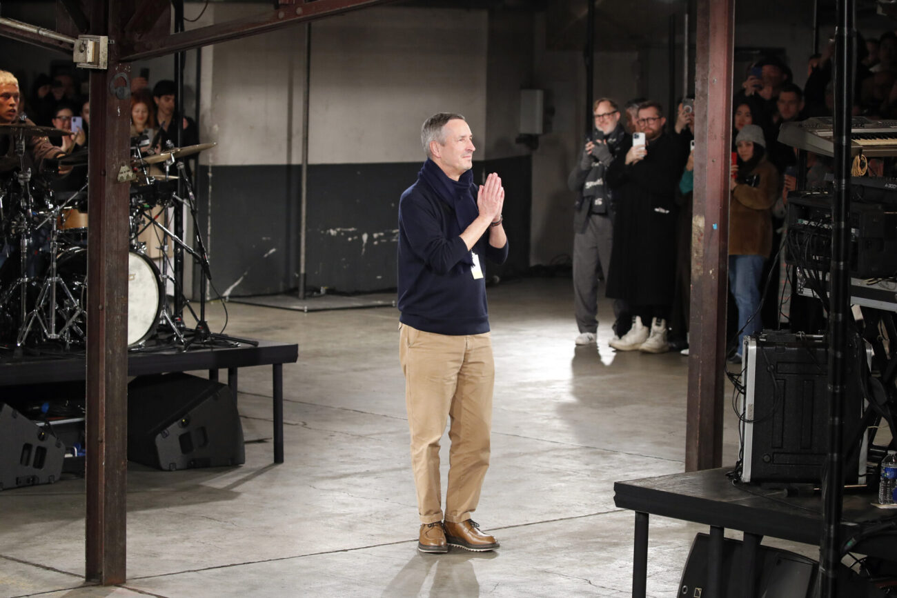 (EDITORIAL USE ONLY - For Non-Editorial use please seek approval from Fashion House) Fashion designer Dries van Noten walks the runway during the Dries Van Noten Menswear Fall-Winter 2023-2024 show as part of Paris Fashion Week on January 19, 2023 in Paris, France. (Photo Estrop by Getty Images)