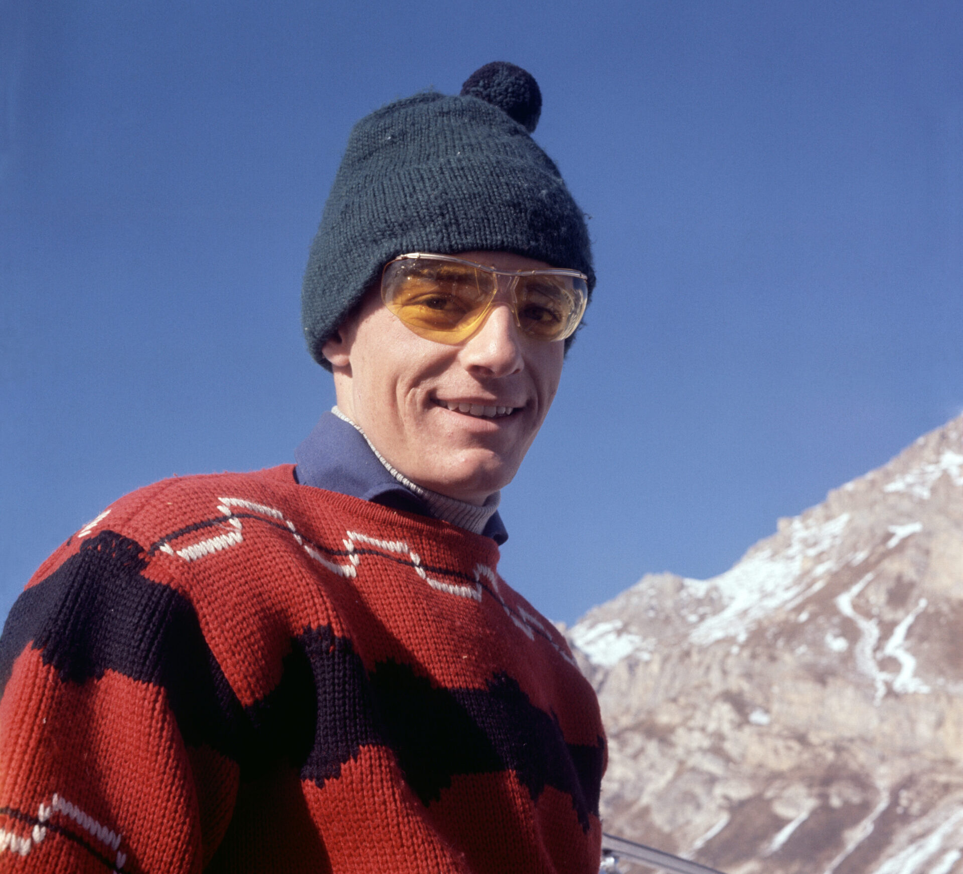 Le skieur français Jean-Claude Killy aux sports d'hiver, circa 1960. (Photo by Keystone-FranceGamma-Rapho via Getty Images)