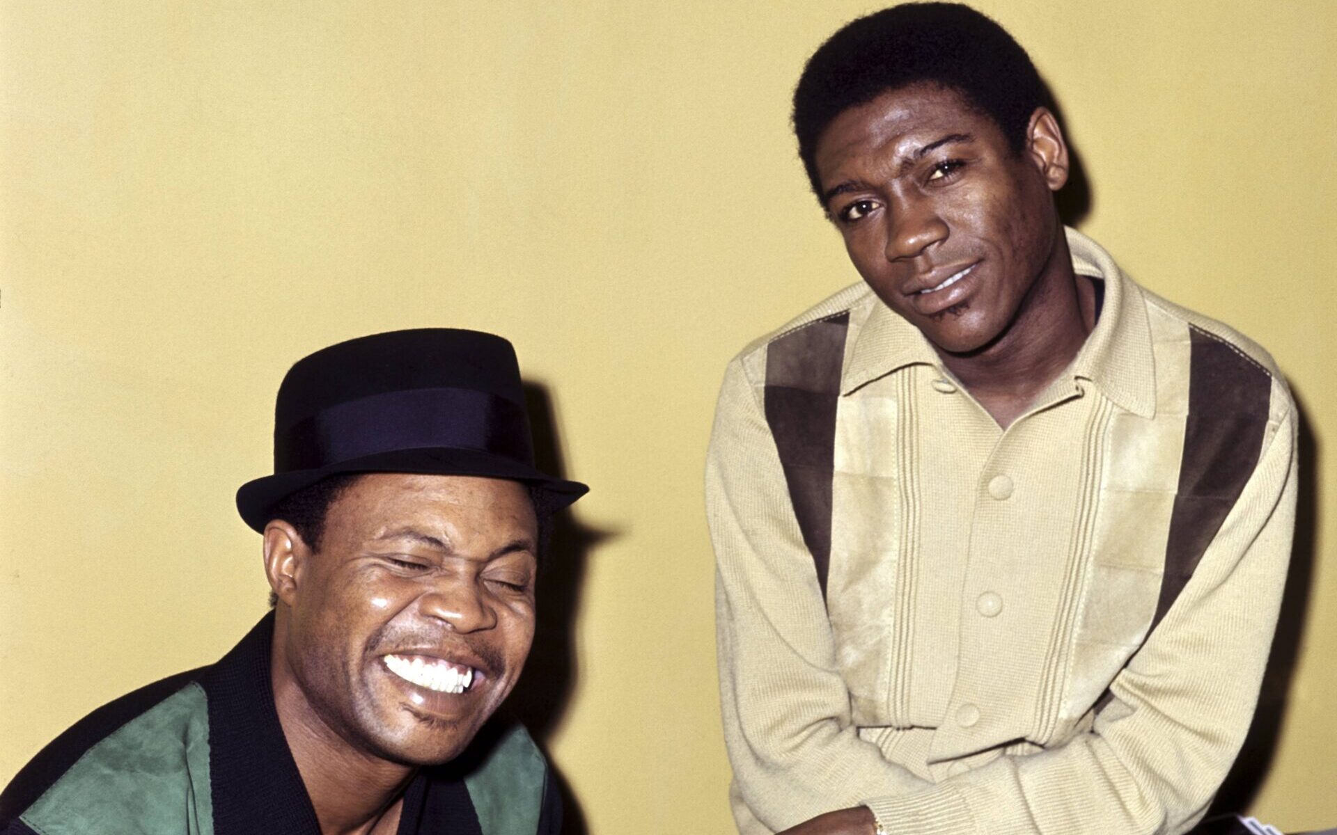 UNITED KINGDOM - JANUARY 01: Photo of Sam MOORE and SAM & DAVE and Dave PRATER; Posed portrait of Sam Moore (L) and Dave Prater, (Photo by CA/Redferns)